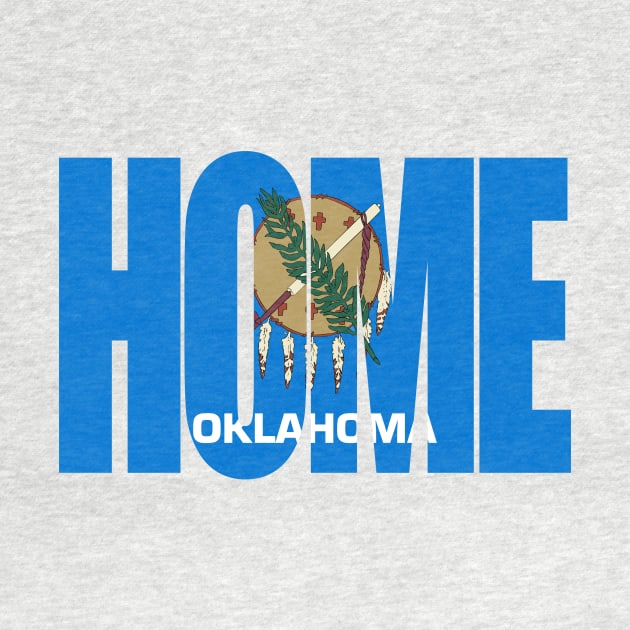 Oklahoma Home - State Flag by DonDota